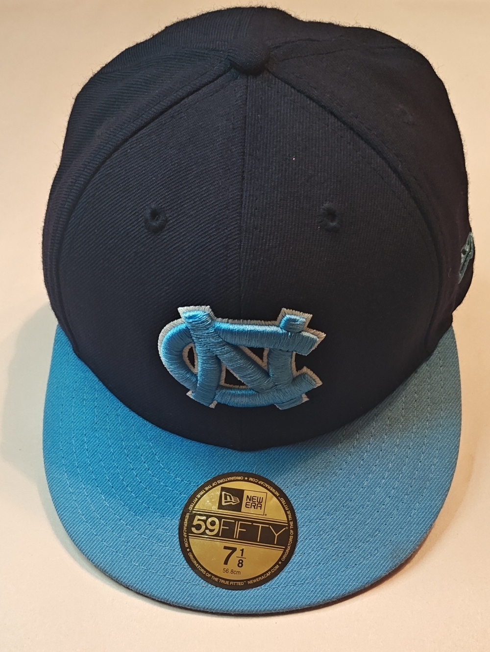 New Era Navy and Carolina Blue UNC Fitted Cap